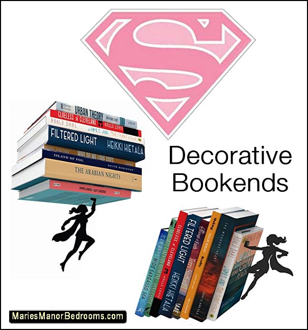 supergirl bookends supergirl Floating Bookshelf superhero girls room decor
